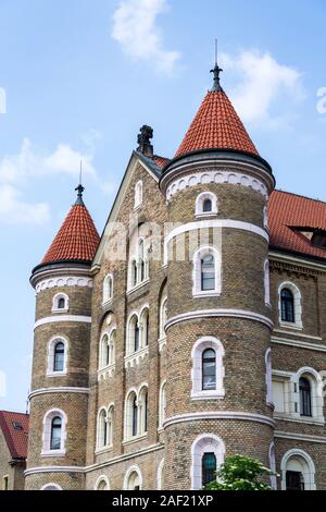 Monastery by the Church of Saint Gabriel, Benedictines order Beuronese Congregation,  Prague, Czech Republic, sunny day Stock Photo