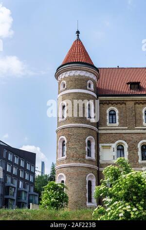 Monastery by the Church of Saint Gabriel, Benedictines order Beuronese Congregation,  Prague, Czech Republic, sunny day Stock Photo