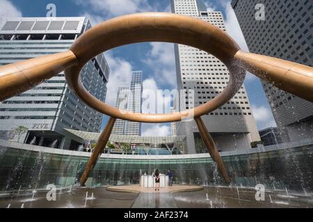 Singapore: the Fountain of Wealth at the Suntec City Mall Stock Photo
