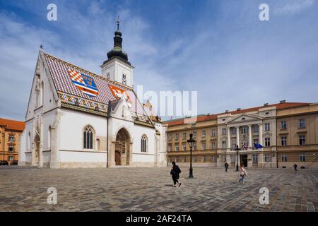 St. Mark's church in Zagreb, Croatia Stock Photo