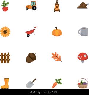 bundle of thanksgiving set icons Stock Vector