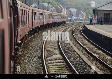 railway track, railroad track Stock Photo