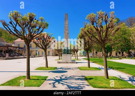 Monument in park in Old city Rogaska Slatina Stock Photo