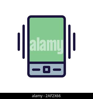 Phone Sound off or on Icon w lines showing sound Stock Vector