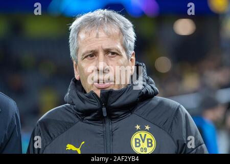 Dortmund, Deutschland. 10th Dec, 2019. Lucien FAVRE (coach, DO), Half-length, Football Champions League, Group stage, Group F, matchday 6, Borussia Dortmund (DO) - Slavia Prague (Slavia) 2: 1, on 10.12.2019 in Dortmund/Germany. | Usage worldwide Credit: dpa/Alamy Live News Stock Photo