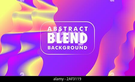 Beautiful Abstract Blend Background Design Template, Luxury Wave Tape Backgroud Design Concept, Gold Purple Violet Wavy Ribbon Element, Vector EPS 10 Stock Vector