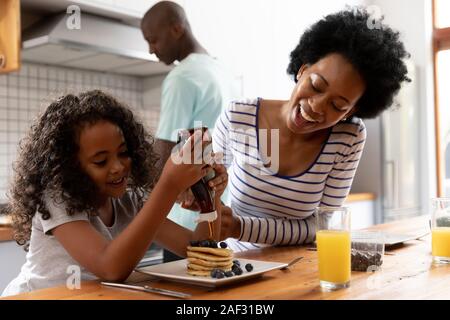 Family spending time in their home Stock Photo