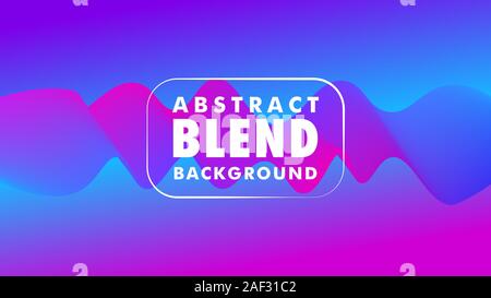 Beautiful Abstract Blend Background Design Template, Colorful Wave Tape Backgroud Design Concept, Light Blue Purple Violet Wavy Ribbon Element, EPS 10 Stock Vector