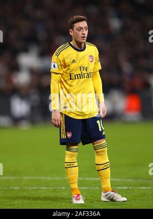 Mesut Ozil of Arsenal - West Ham United v Arsenal, Premier League, London Stadium, London, UK - 9th December 2019  Editorial Use Only - DataCo restrictions apply Stock Photo