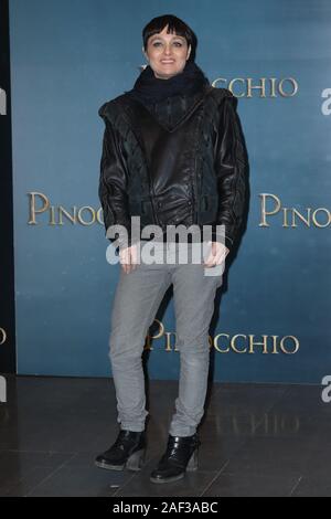 Rome, Italy. 12th Dec, 2019. Rome, cinema The Space Modern, photocall film 'Pinocchio'. In the picture: Petra Magoni Credit: Independent Photo Agency/Alamy Live News Stock Photo
