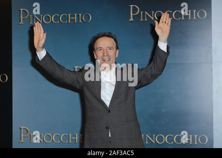 Rome, Italy. 12th Dec, 2019. Rome, cinema The Space Modern, photocall film 'Pinocchio'. In the picture: Roberto Benigni Credit: Independent Photo Agency/Alamy Live News Stock Photo