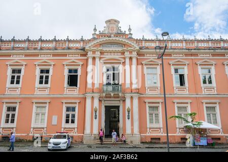 Salvador, Brazil - Circa September 2019: Old building of the School of Medicine, which was inaugurated in 1808, the first in Brazil Stock Photo