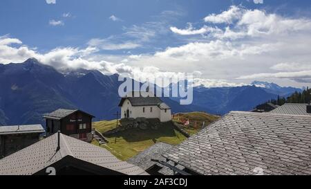 Bettmeralp, Wallis in the swiss alps in Switzerland, Western Europe Stock Photo