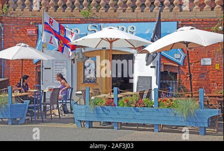 Ramsgate Kent Cafe by Royal Harbour Kent Stock Photo