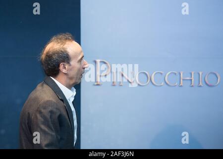 Roma, Italy. 12th Dec, 2019. Roberto Benigni Photocall of the Italian film 'Pinocchio' in Rome at The Space Cinema Moderno (Photo by Matteo Nardone/Pacific Press) Credit: Pacific Press Agency/Alamy Live News Stock Photo