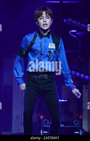 FORT LAUDERDALE FL - DECEMBER 11: Donghun of A.C.E performs during their Undercover: Area US Tour at Revolution Live on December 11, 2019 in Fort Lauderdale, Florida. Credit:  mpi04/MediaPunch Stock Photo