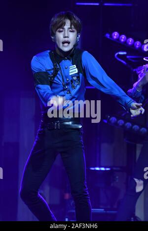 FORT LAUDERDALE FL - DECEMBER 11: Donghun of A.C.E performs during their Undercover: Area US Tour at Revolution Live on December 11, 2019 in Fort Lauderdale, Florida. Credit:  mpi04/MediaPunch Stock Photo