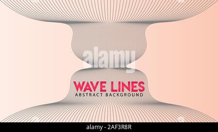 Abstract Explosion Wave Line Background Design Template, Abstract Blend Design Vector, Beautiful Radiation, Beige , Monochrome, EPS 10 Stock Vector