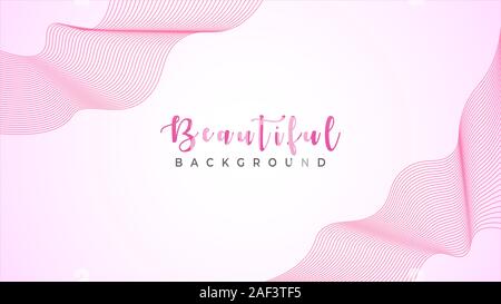 Abstract Wave Line Background Design Template Colorful Pinky Ribbon Element, Abstract Blend Design Vector, Romantic Color, Beautiful Wavy Tape, EPS 10 Stock Vector