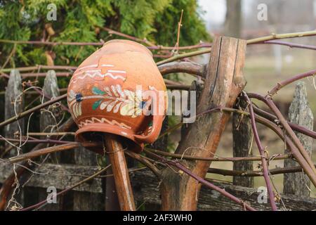 Old pitched pitcher like scenery in the garden. 2019 Stock Photo