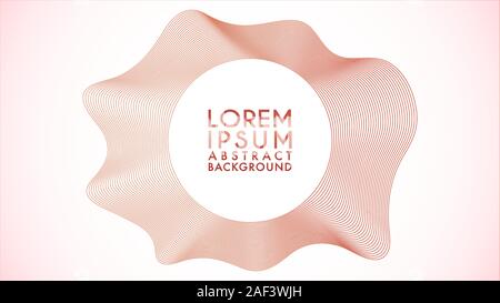 Spectrum Audio Wave Design Vector, Abstract Wave Line Background Design Template, Ellipse, Shiny Red Orange, Gold, Brown Stock Vector