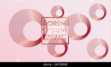 Abstract Ellipse Line Background Design Template, Circular Gold Lines Elements, Abstract Blend Design Vector, EPS 10, Shiny Red Orange Stock Vector