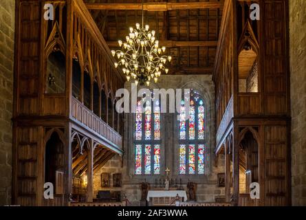 Guimaraes, Portugal - 18 August 2019: Chapel inside the palace of the Dukes of Braganza in Guimaraes in northern Portugal Stock Photo