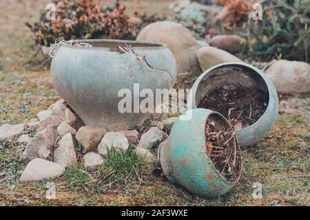 Old pitched pitcher like scenery in the garden. 2019 Stock Photo