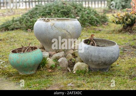 Old pitched pitcher like scenery in the garden. 2019 Stock Photo