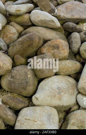 Big pile of gray stones, natural texture. 2019 Stock Photo