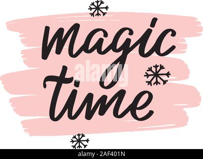 Vector calligraphy illustration isolated on white background.  Stock Vector