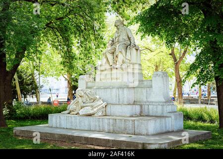 Johannes Brahms Monument Statue in Vienna in Austria Stock Photo