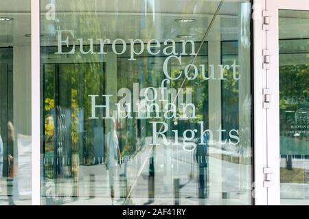 Buildings entrance of European court of human rights, Strasbourg, France Stock Photo