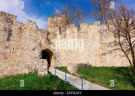 Entrance gate into Celje castle in Slovenia Stock Photo