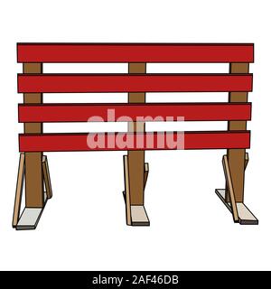 portable wooden fencing. isolated cartoon stock vector illustration Stock Vector