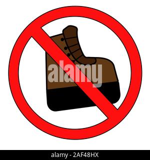 no shoes allowed. isolated stock vector illustration Stock Vector