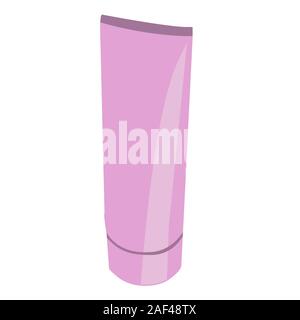 pink realistic tube. isolated stock vector illustration Stock Vector