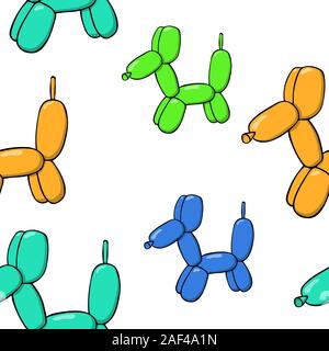 balloon dog seamless pattern. multi-colored stock vector illustration Stock Vector