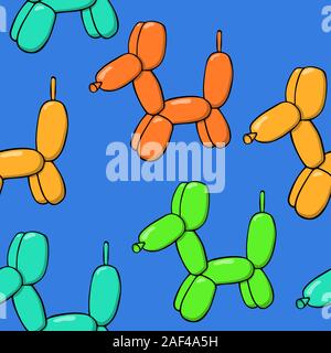 balloon dog seamless pattern. multi-colored stock vector illustration Stock Vector