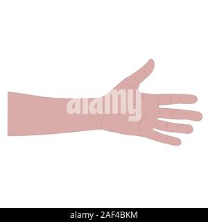 male white wrist. isolated stock vector illustration Stock Vector