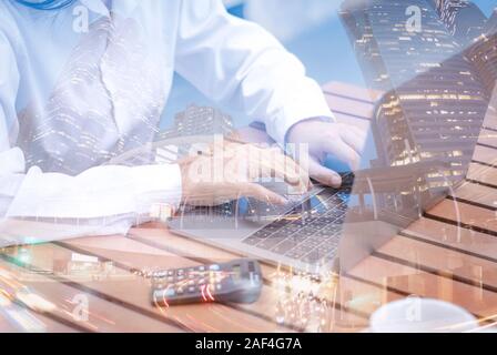 Digital marketing. businessman using modern interface. Stock Photo