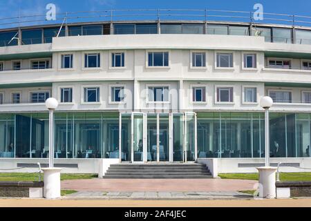 The art deco Midland Hotel, Marine Road West, Morecambe, Lancashire, England, United Kingdom Stock Photo