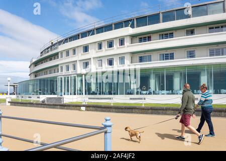 The art deco Midland Hotel, Marine Road West, Morecambe, Lancashire, England, United Kingdom Stock Photo