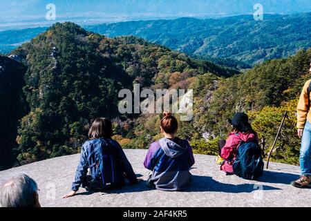 Yasaburoudake mountain near Shosenkyo gorge Stock Photo