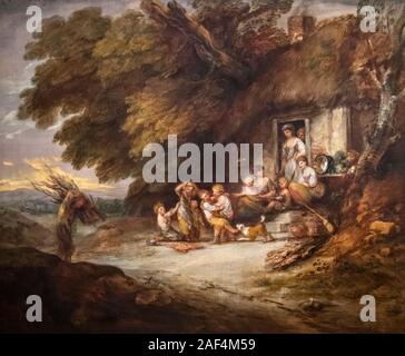 The Cottage Door by Thomas Gainsborough (1727-1788), oil on canvas, 1778 Stock Photo