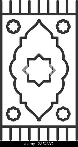 Line drawing of a carpet with traditional islamic pattern used by ...