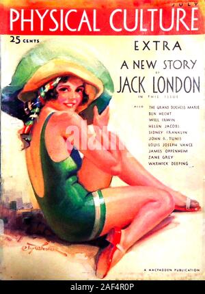 JACK LONDON (1876-1916) American novelist. A 1931 American magazine featuring one of his stories. Stock Photo