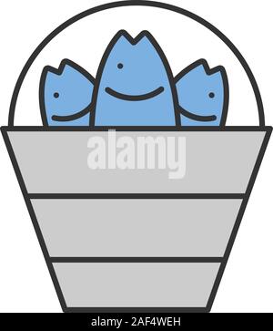 Bucket of fish icon, cartoon style Stock Vector Image & Art - Alamy