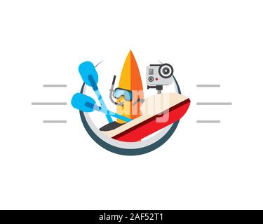 beach activity stuff Stock Vector
