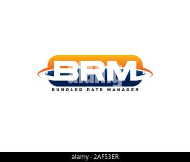 initial letter B R M logo template Stock Vector